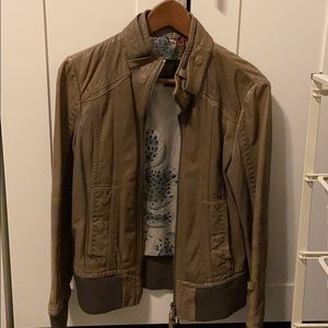 Mackage Leather Bomber Jacket